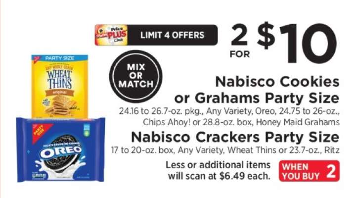 Nabisco Cookies or Grahams Party Size