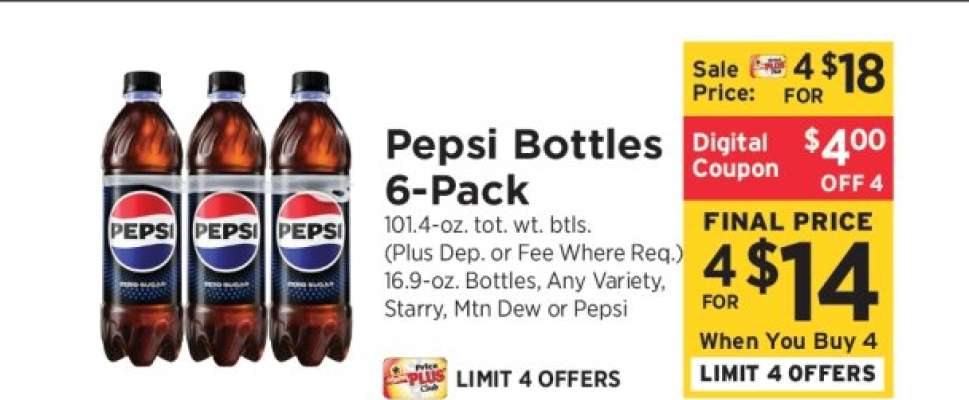 Pepsi Bottles 6-Pack