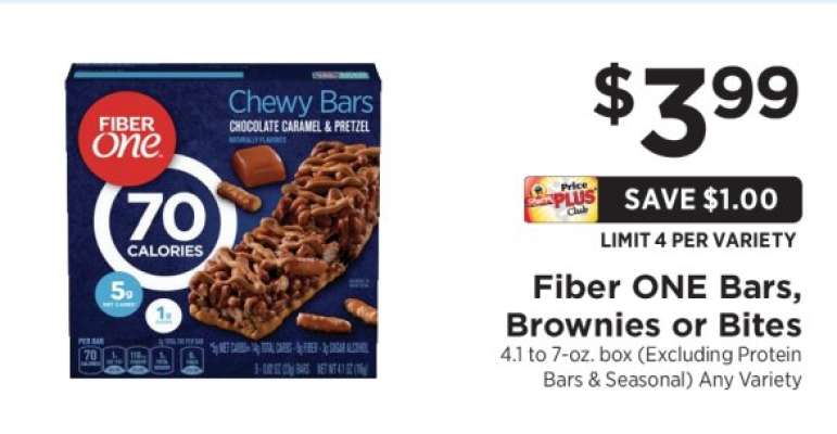 Fiber ONE Bars, Brownies or Bites