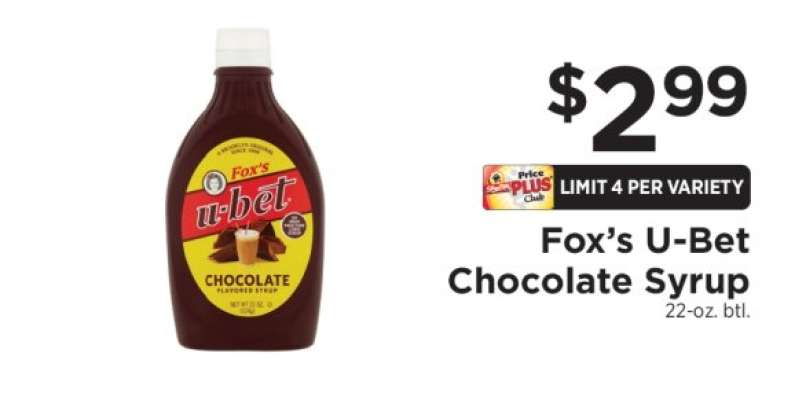 Fox's U-Bet Chocolate Syrup