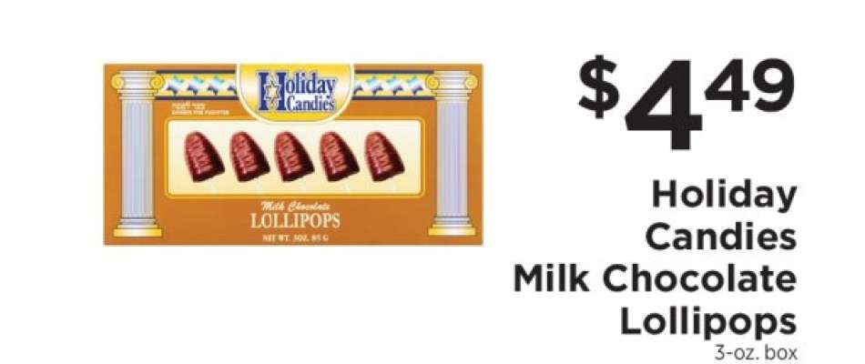 Holiday Candies Milk Chocolate Lollipops
