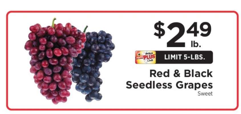 Red & Black Seedless Grapes