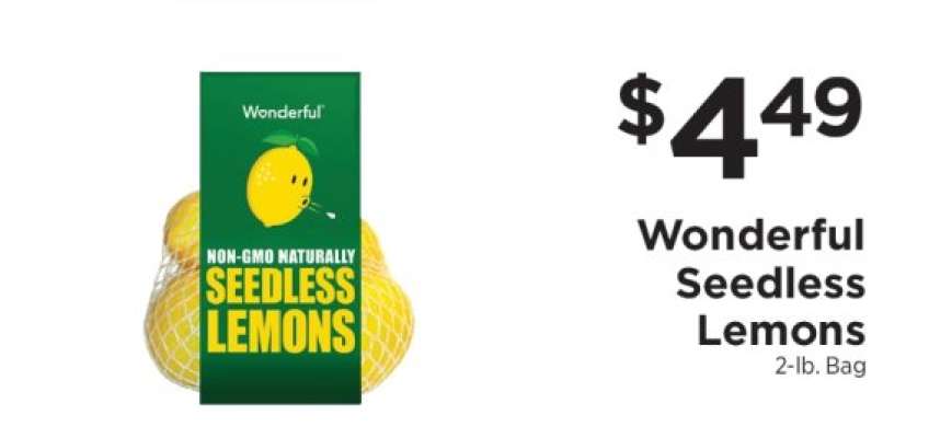 Wonderful Seedless Lemons