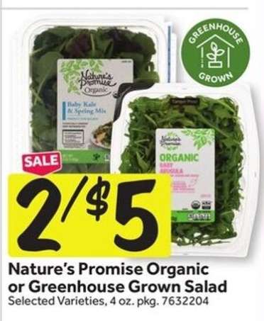 Nature's Promise Organic or Greenhouse Grown Salad