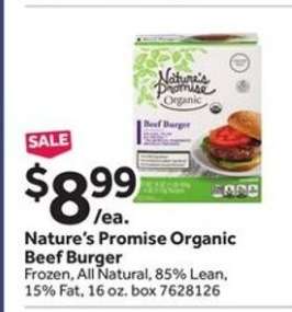 Nature's Promise Organic Beef Burger