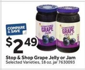 Stop & Shop Grape Jelly or Jam