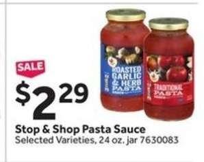 Stop & Shop Pasta Sauce