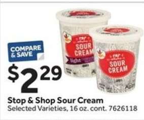 Stop & Shop Sour Cream