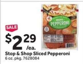 Stop & Shop Sliced Pepperoni