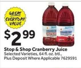 Stop & Shop Cranberry Juice