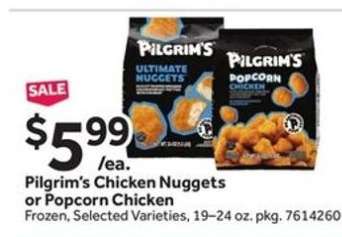 Pilgrim’s Chicken Nuggets or Popcorn Chicken