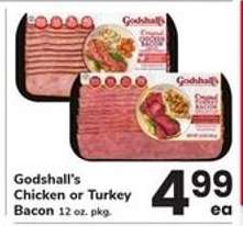 Godshall's Chicken or Turkey Bacon