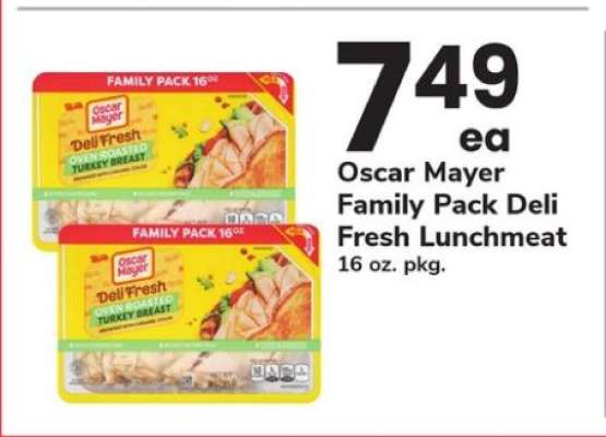 Oscar Mayer Family Pack Deli Fresh Lunchmeat