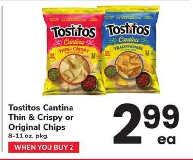 Tostitos Cantina Thin & Crispy or Original Chips