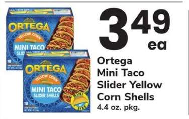 Ortega Mini Taco Slider Yellow Corn Shells