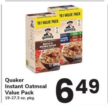 Quaker Instant Oatmeal Value Pack