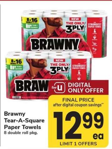 Brawny Tear a Square Paper Towels