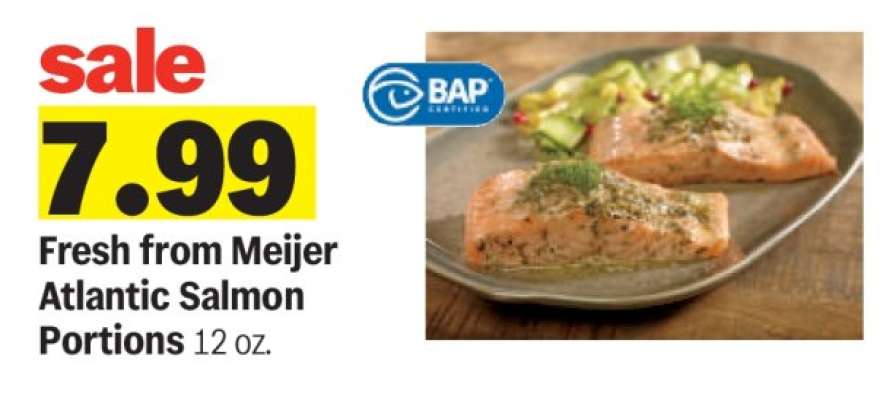 Fresh from Meijer Atlantic Salmon Portions