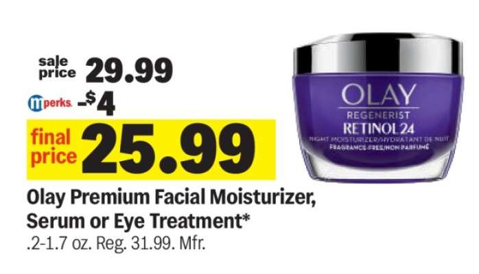Olay Premium Facial Moisturizer, Serum or Eye Treatment