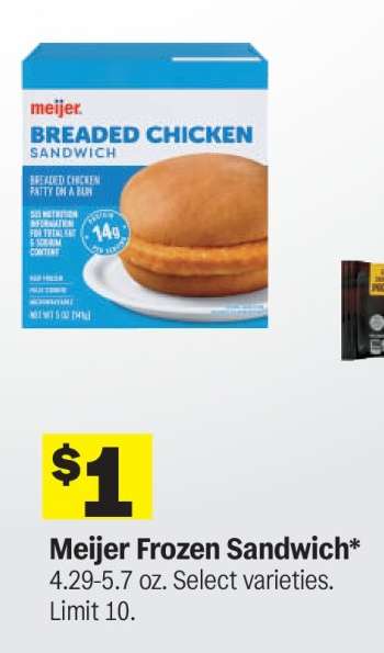 Meijer Frozen Sandwich