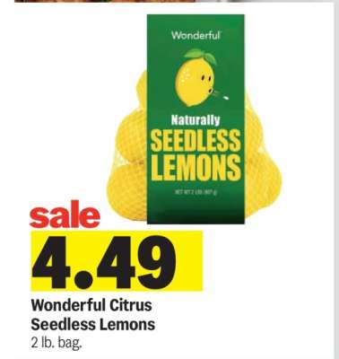 Wonderful Citrus Seedless Lemons