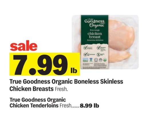 True Goodness Organic Boneless Skinless Chicken Breasts