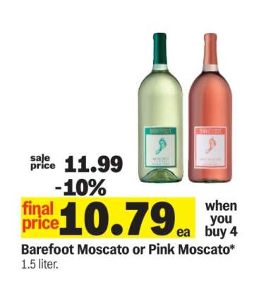 Barefoot Moscato or Pink Moscato