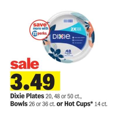 Dixie Plates, Bowls or Hot Cups
