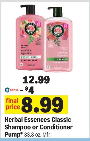 Herbal Essences Classic Shampoo or Conditioner Pump