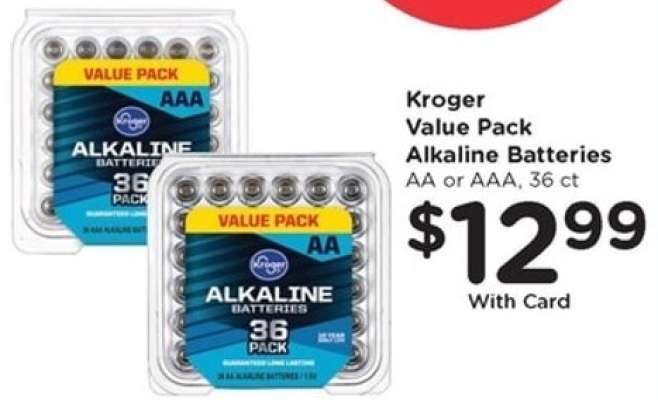 Kroger Value Pack Alkaline Batteries