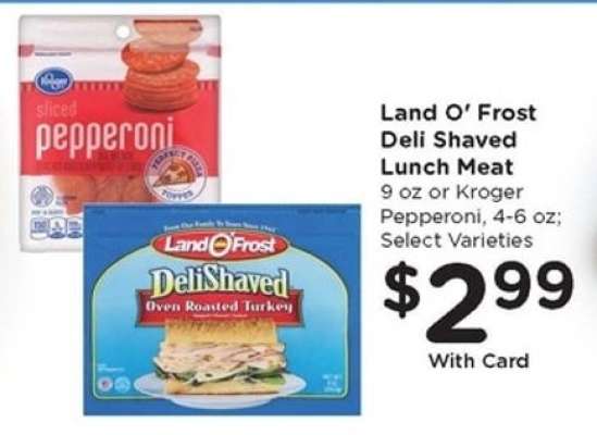 Land O'Frost Deli Shaved Lunch Meat