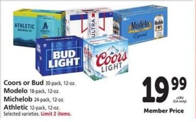 Coors or Bud, Modelo, Michelob, Athletic
