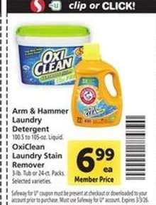 Arm & Hammer Laundry Detergent / OxiClean Laundry Stain Remover
