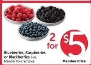 Blueberries, Raspberries or Blackberries