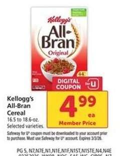 Kellogg's All-Bran Cereal