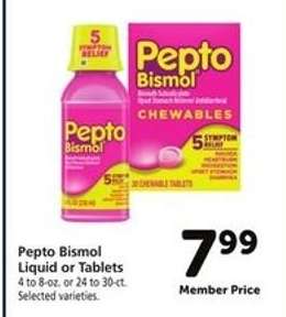Pepto Bismol Liquid or Tablets