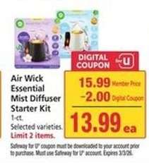 Air Wick Essential Mist Diffuser Starter Kit