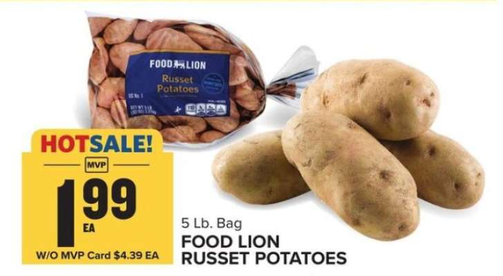FOOD LION RUSSET POTATOES