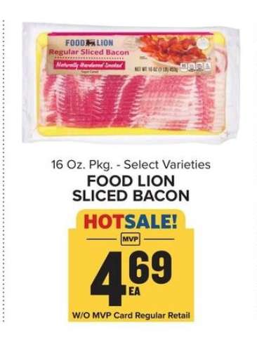 Food Lion Sliced Bacon