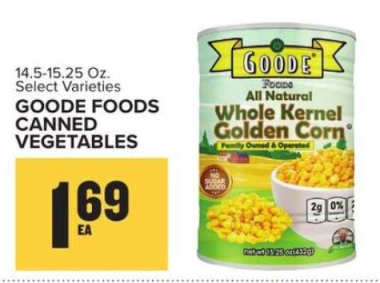 Goode Foods Canned Vegetables