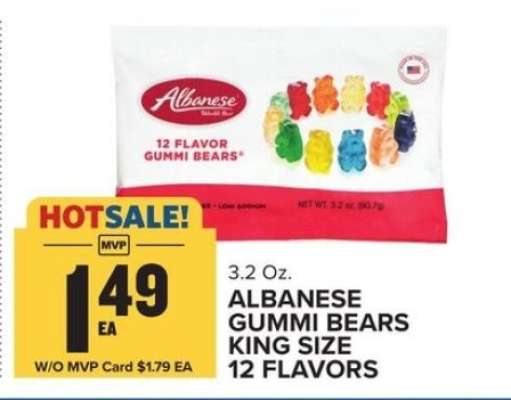 ALBANESE GUMMI BEARS KING SIZE 12 FLAVORS