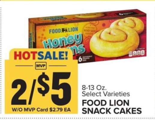 FOOD LION SNACK CAKES
