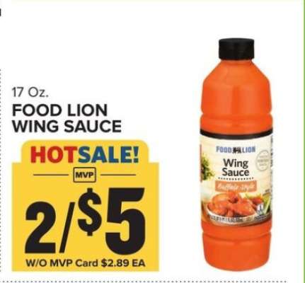 FOOD LION WING SAUCE
