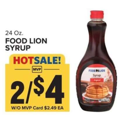 FOOD LION SYRUP