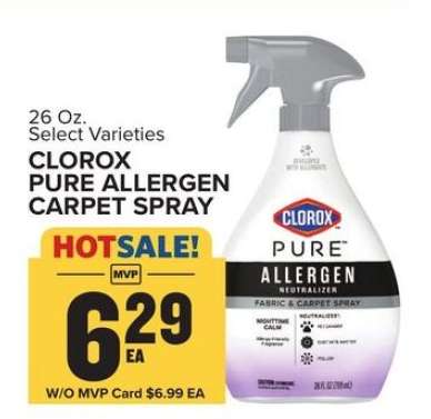 CLOROX PURE ALLERGEN CARPET SPRAY