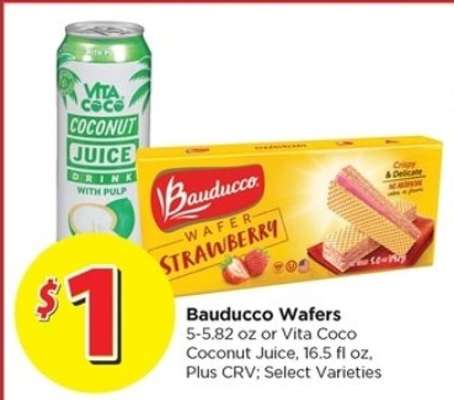 Bauducco Wafers or Vita Coco Coconut Juice