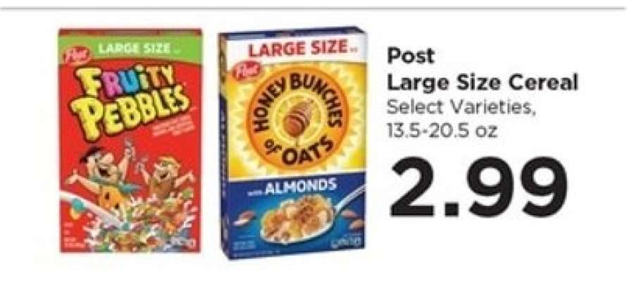 Post Large Size Cereal