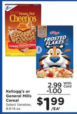 Kellogg's or General Mills Cereal