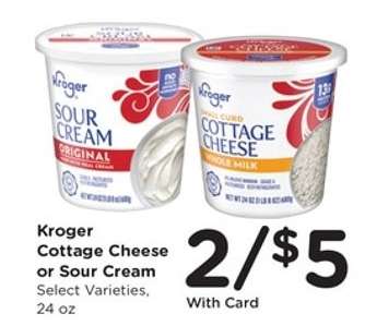 Kroger Cottage Cheese or Sour Cream