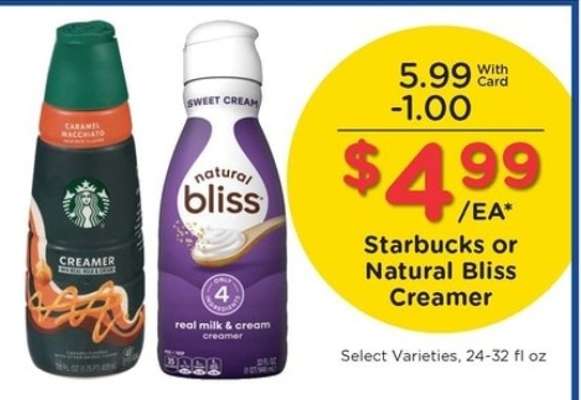 Starbucks or Natural Bliss Creamer